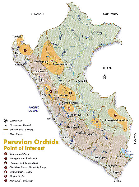 Mapa de Orquídeas Peruanas